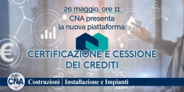 Bonus edilizia: piattaforma CNA per certificazione e cessione credito